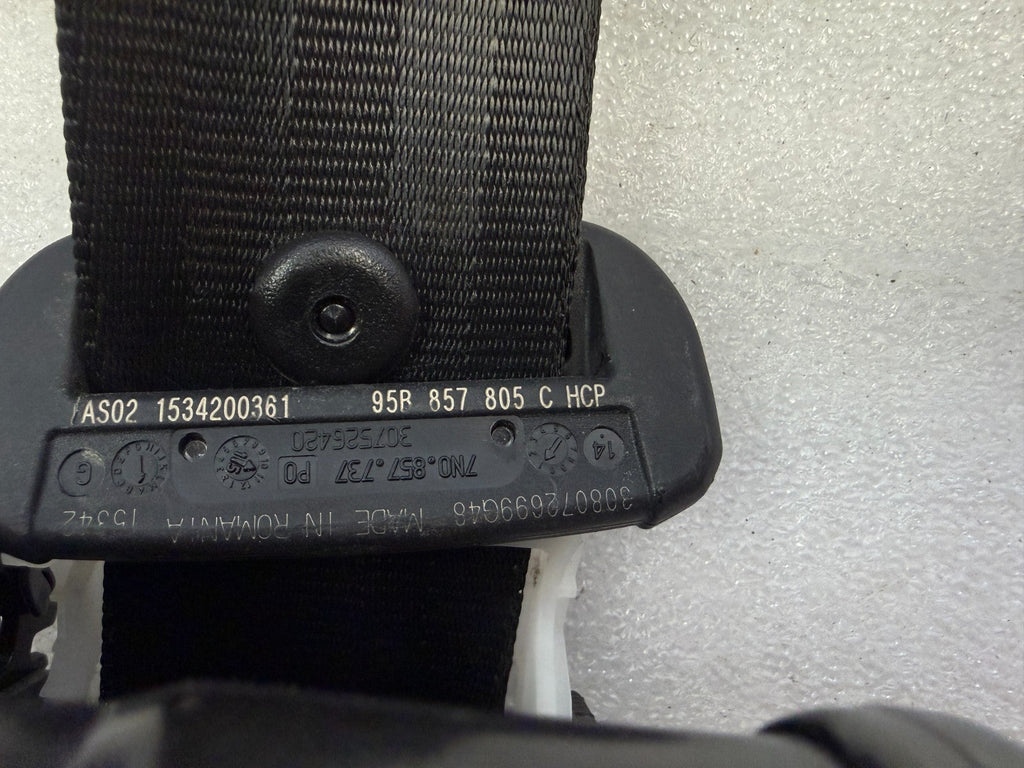 15-18 PORSCHE MACAN S 95B OEM BLACK FRONT REAR SEATBELTS SEAT BELTS
