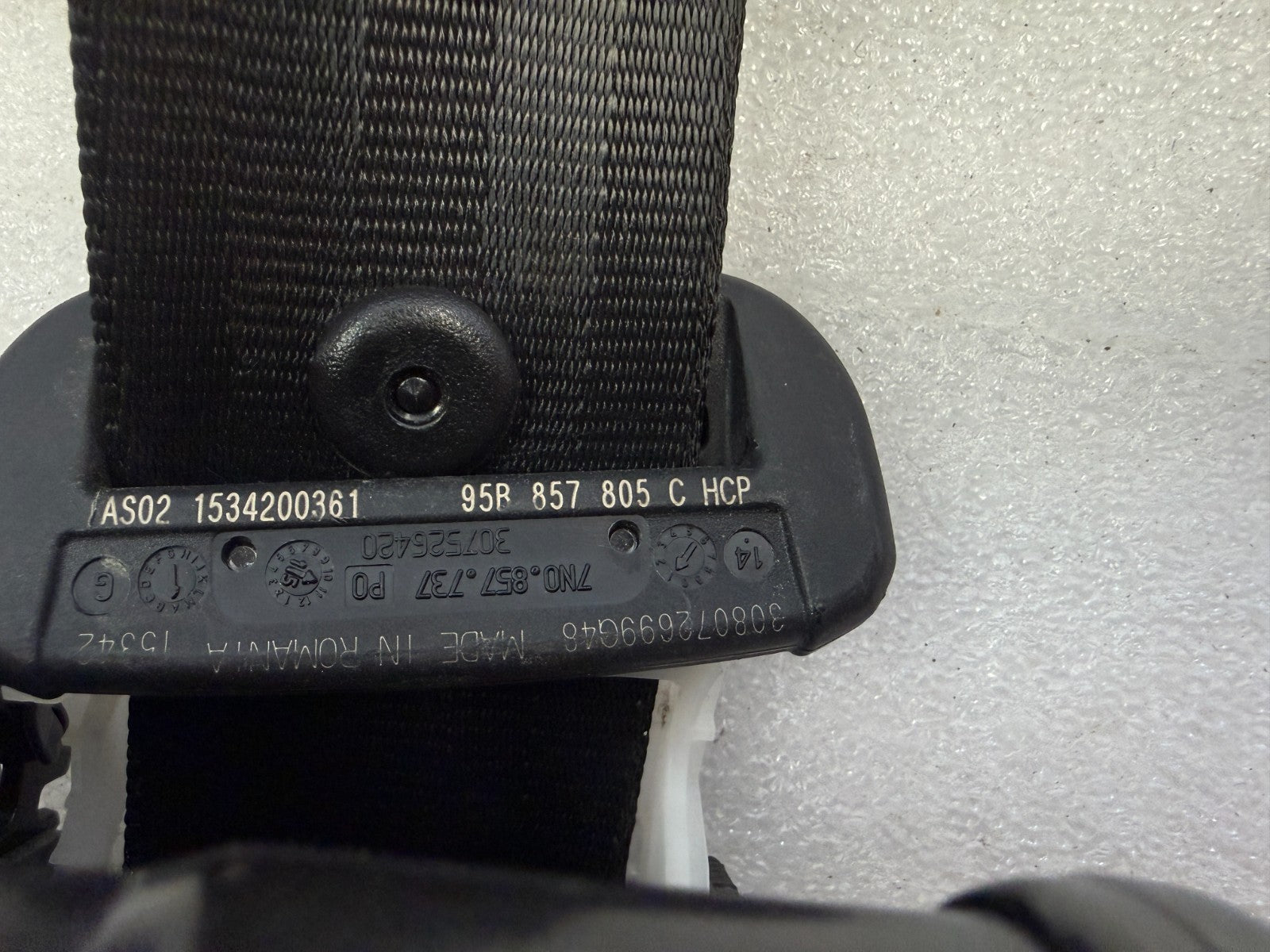 15-18 PORSCHE MACAN S 95B OEM BLACK FRONT REAR SEATBELTS SEAT BELTS
