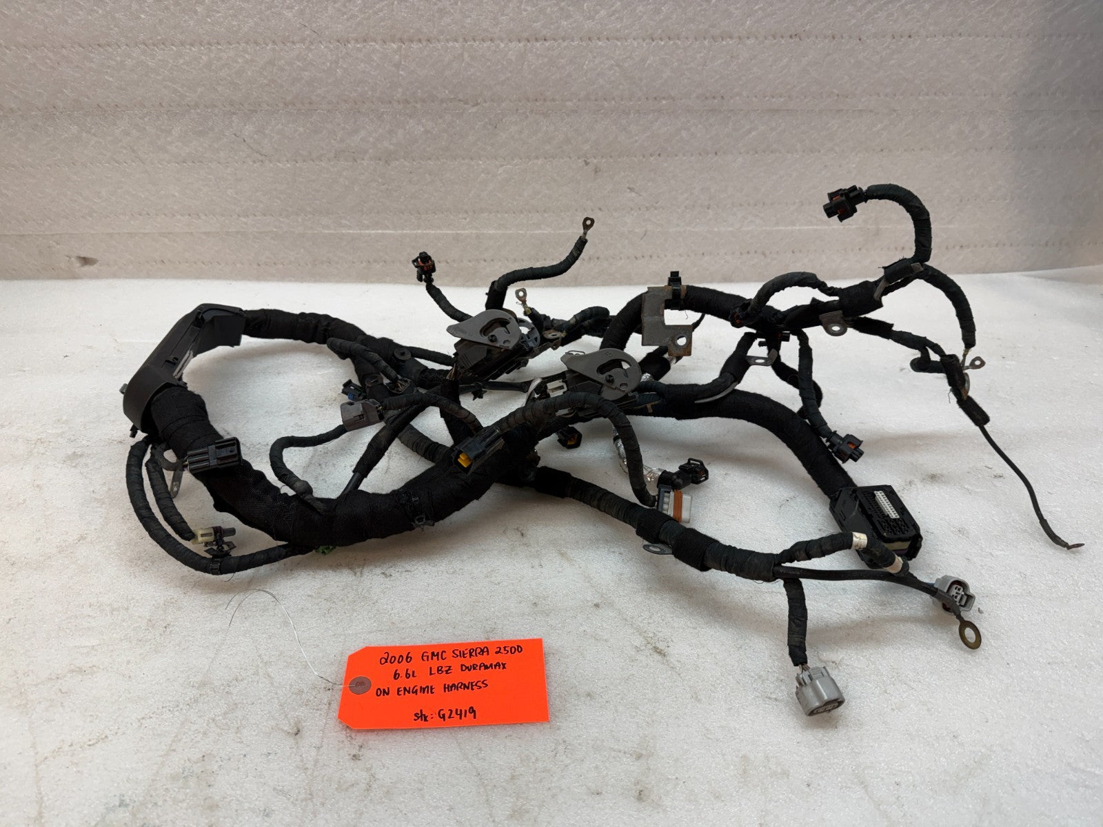 06 07 GMC CHEVROLET 2500HD DURAMAX 6.6 LBZ ENGINE MOTOR WIRING HARNESS LOOM