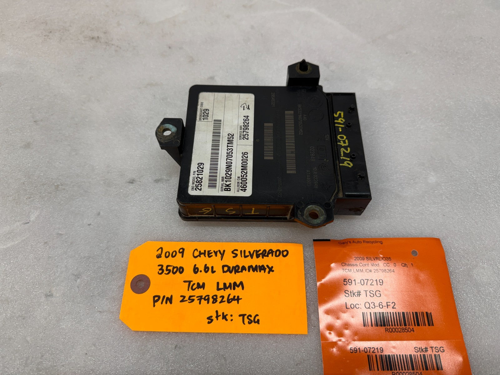 06 07 08 GMC SIERRA ALLISON A40 TRANSMISSION CONTROL MODULE TCM TCU A40 25798264