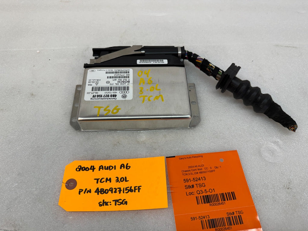 02 03 04 AUDI A6 TCM TCU TRANSMISSION CONTROL MODULE 4B0927156FF
