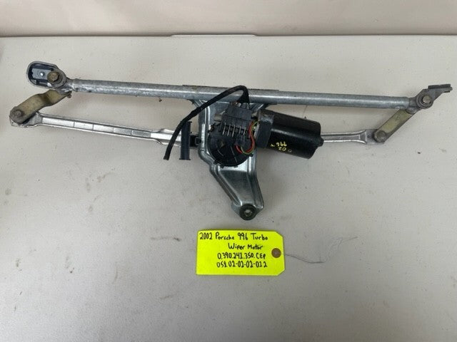 02 PORSCHE 996TT 996 OEM FRONT WINDSHIELD WIPER MOTOR TRANSMISSION 01-05 69K!!