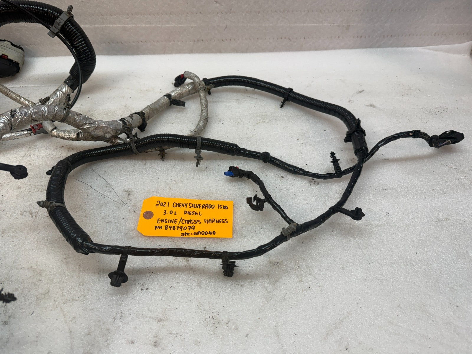 21 GMC CHEVROLET SILVERADO 1500 3.0 DIESEL LM2 ENGINE WIRING HARNESS 84877079