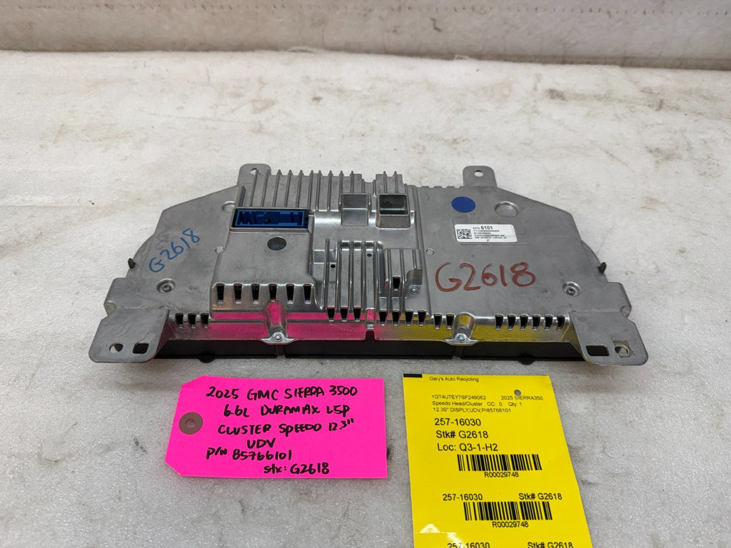 22-26 GMC 2500 3500 SIERRA 6.6 DIGITAL DASH GAUGE CLUSTER 12.3" UDV 85766101