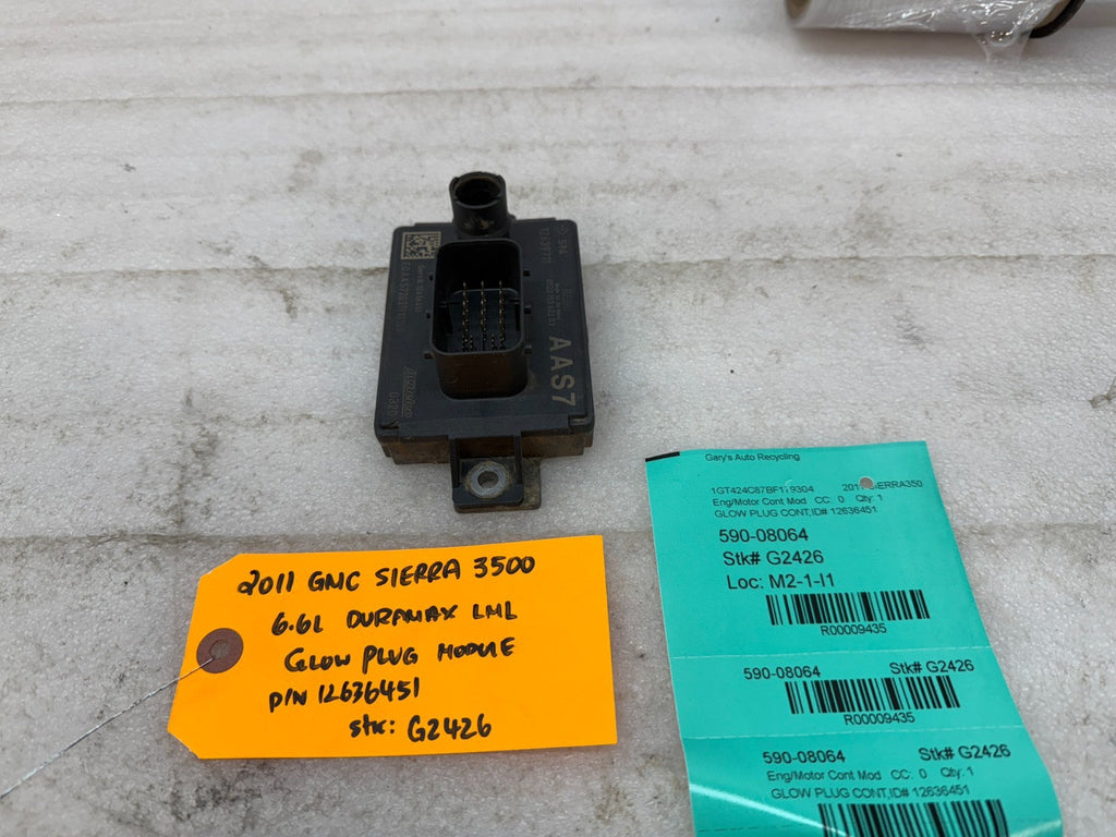 10-12 GMC SIERRA 3500 6.6L DURAMAX LGH LML GLOW PLUG CONTROL MODULE OEM 12636451