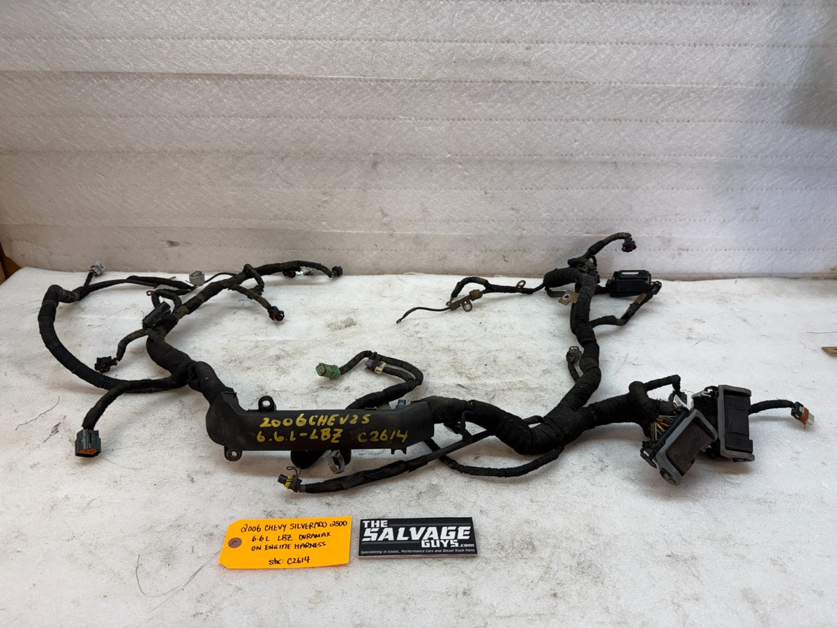 06 07 GMC CHEVROLET 2500HD DURAMAX 6.6 LBZ ENGINE MOTOR WIRING HARNESS LOOM