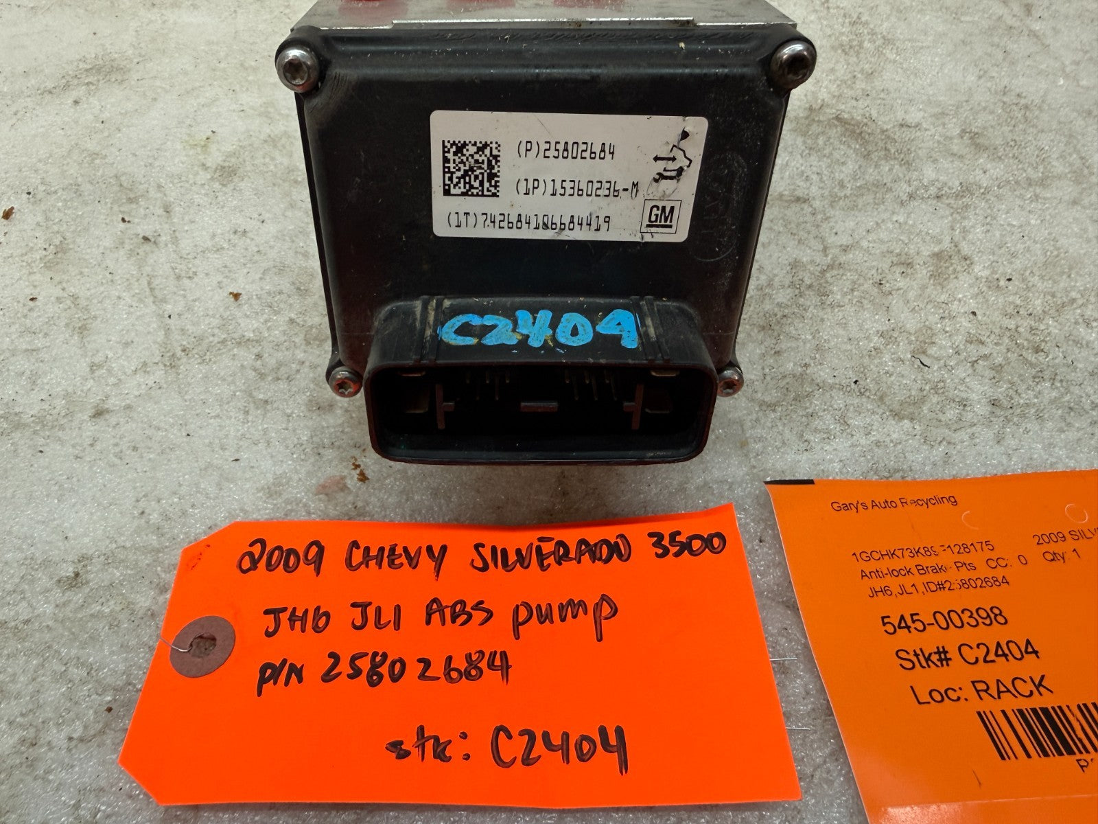 07-10 Chevrolet GMC 2500HD 3500 SIERRA DURAMAX ABS ANTI LOCK BRAKE PUMP 25802684