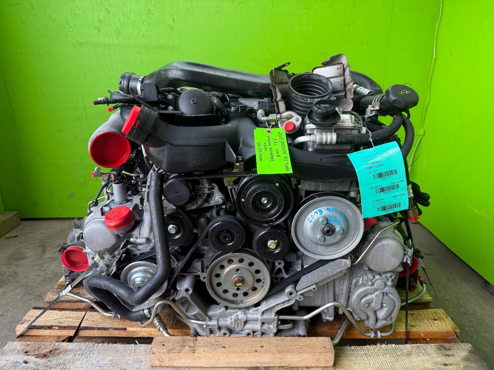 03 PORSCHE 996TT TURBO COMPLETE X50 3.6 ENGINE MOTOR ASSEMBLY 01-05 ONLY 46K!!