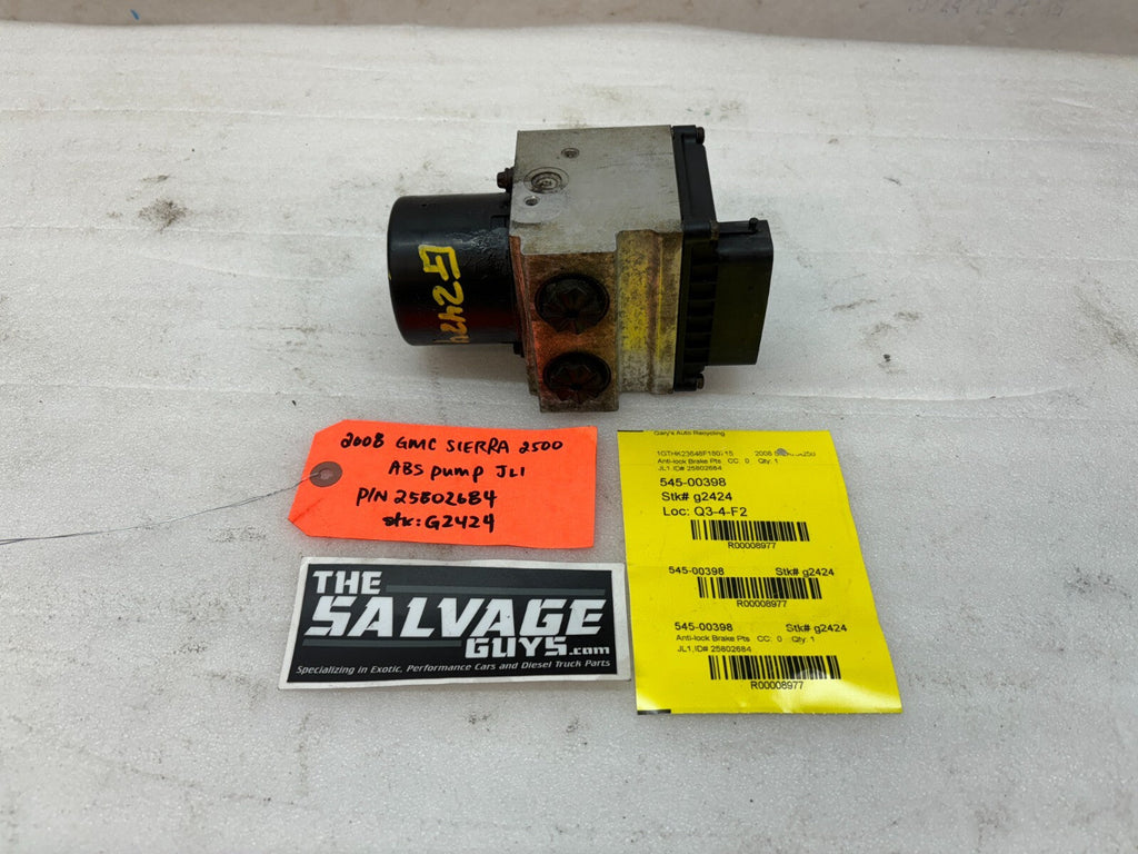 07-10 Chevrolet GMC 2500HD 3500 SIERRA DURAMAX ABS ANTI LOCK BRAKE PUMP 25802684