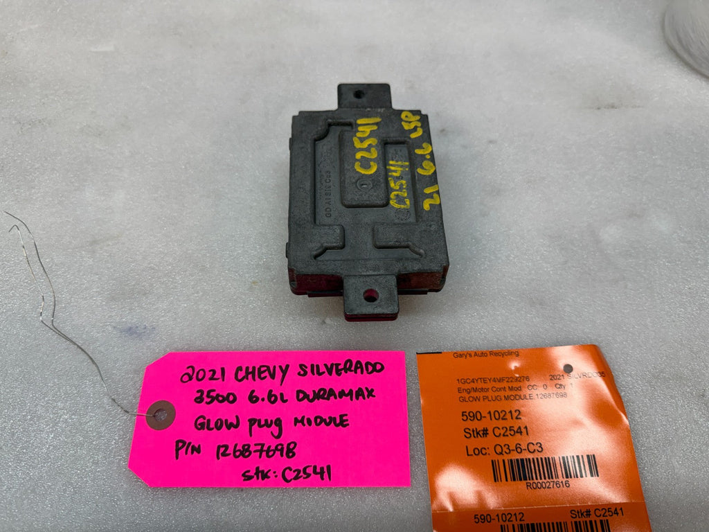 21 CHEVROLET GMC SIERRA SILVERADO 6.6 2500 GPM GLOW PLUG CONTROL MODULE 12687698