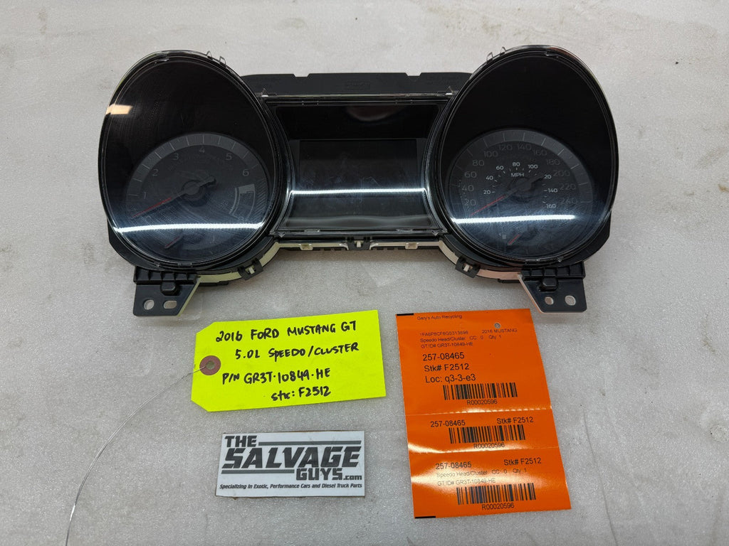 2016 FORD MUSTANG GT OEM METRIC SPEEDOMETER GAUGE CLUSTER AUTO GR3T-10849-HE