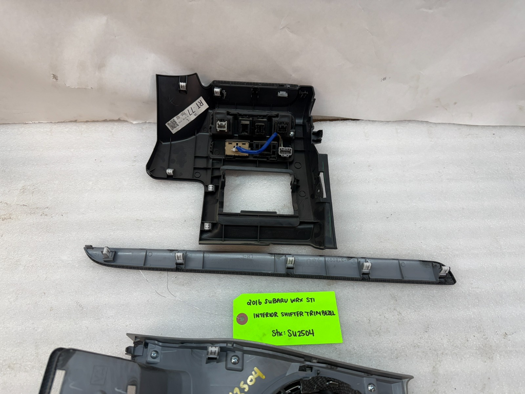 16 SUBARU IMPREZA WRX STi SHIFTER TRIM BEZEL CONSOLE DASH CARBON FIBER 15-21