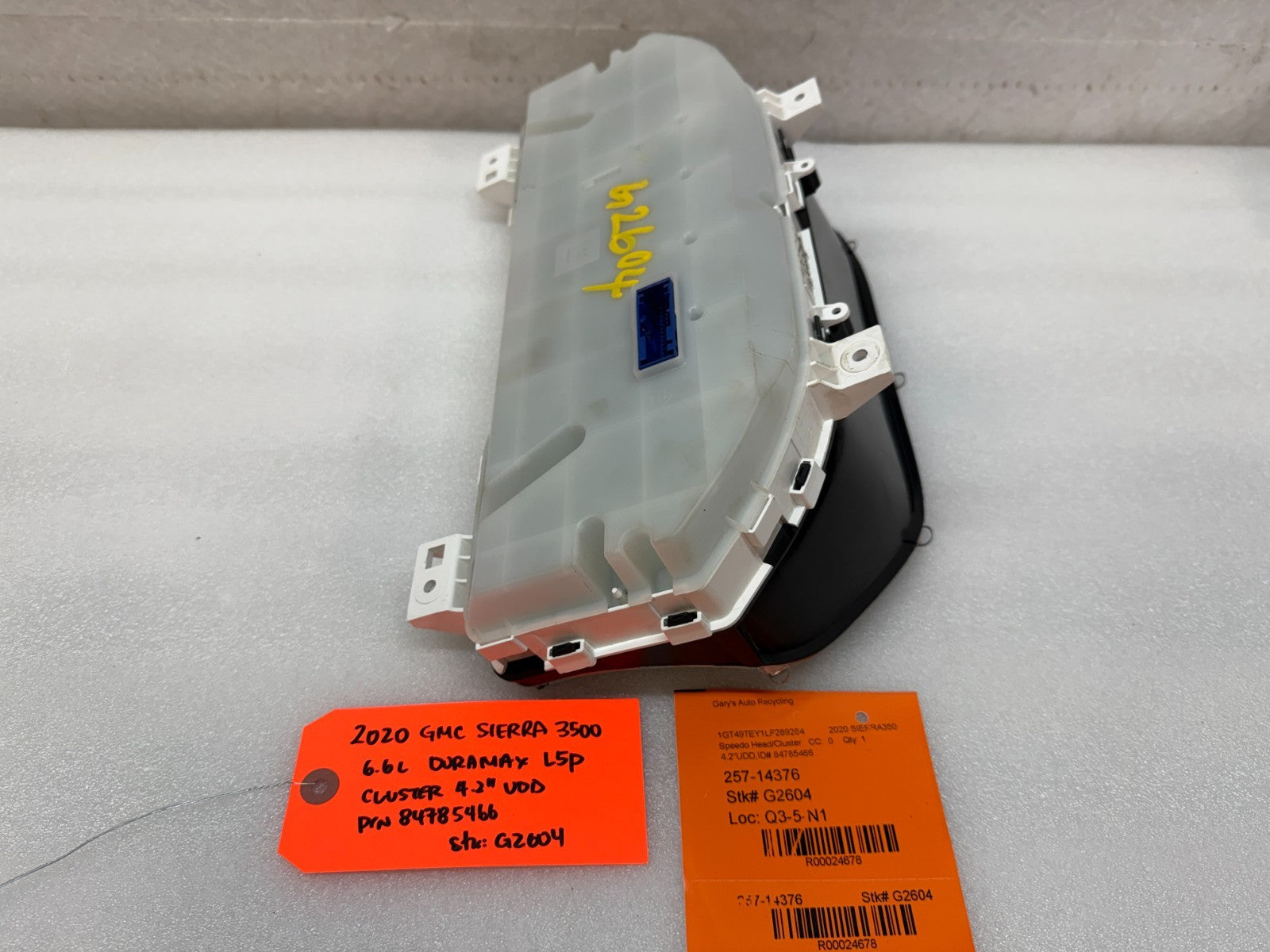 20 GMC SIERRA 2500 3500 DIESEL DURAMAX KMH GAUGE CLUSTER 4.2" UDD 84785466 19-23