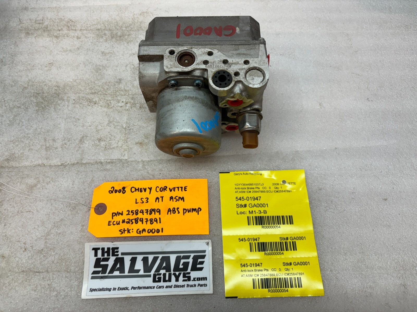 08 CHEVROLET CORVETTE C6 OEM ABS ANTI LOCK BRAKE PUMP MODULE 25847891 24K