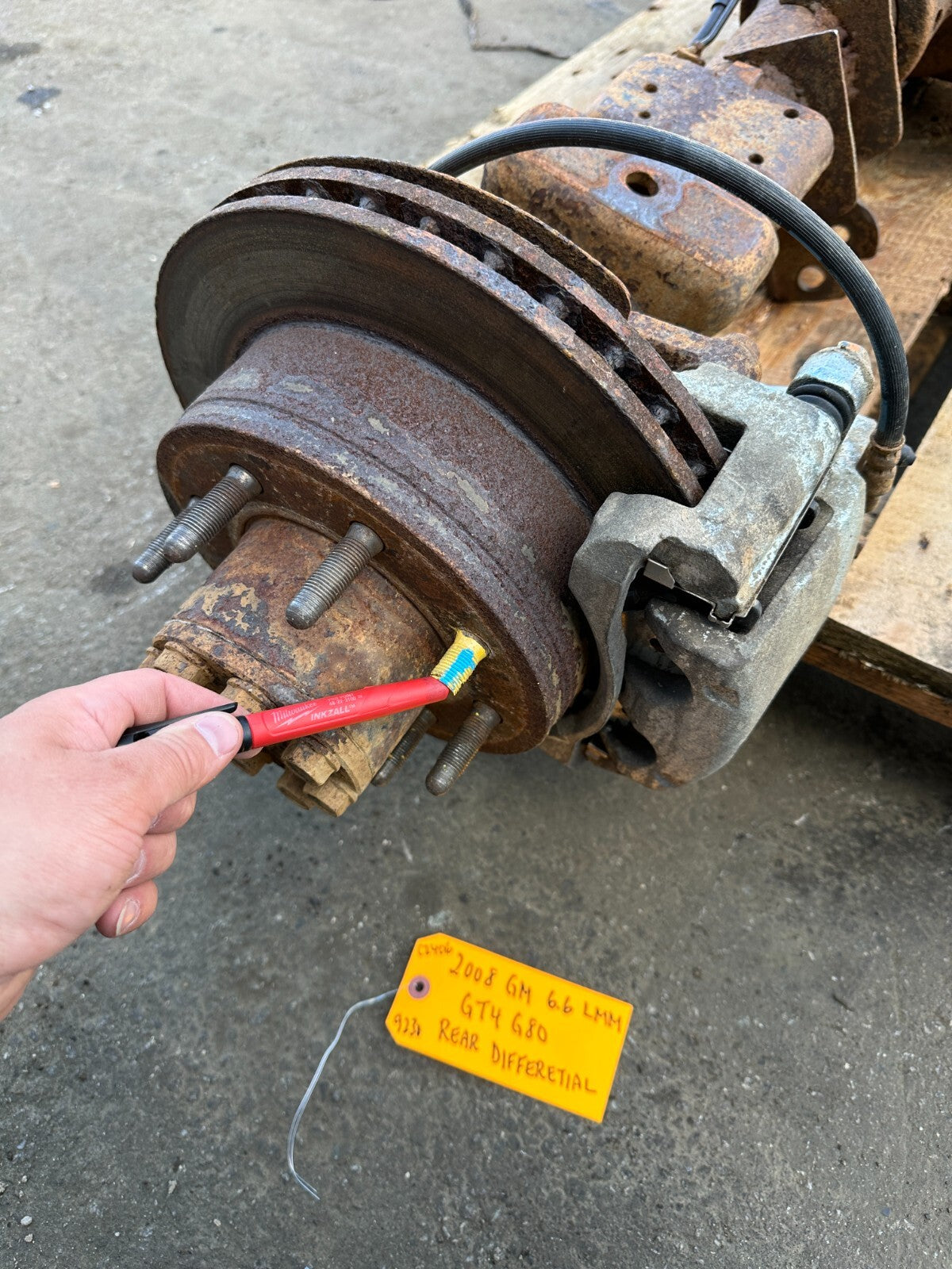 08 09 10 GMC SIERRA SILVERADO 2500HD 3500HD SRW REAR DIFFERENTIAL AXLE GT4 G80