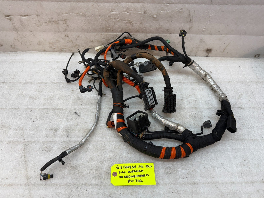 12 GMC SIERRA CHEVROLET SILVERADO 3500HD DURAMAX 6.6 LML ENGINE WIRING HARNESS