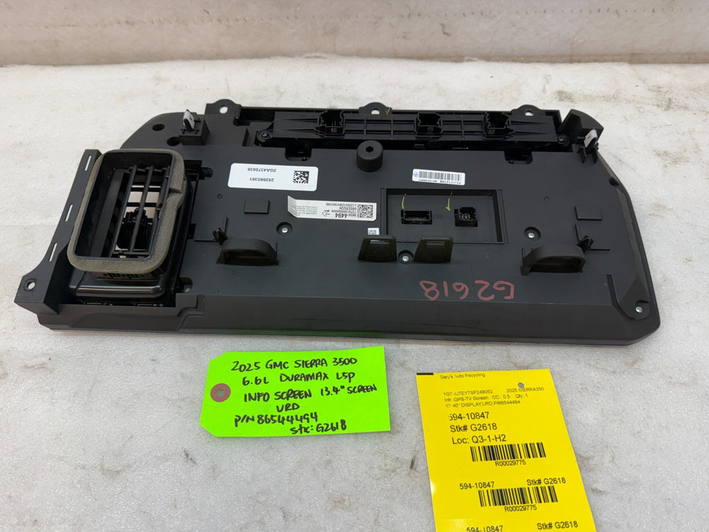 22-26 GMC 1500 2500 3500 SIERRA 13.4" RADIO TOUCHSCREEN DISPLAY VRD 86544494