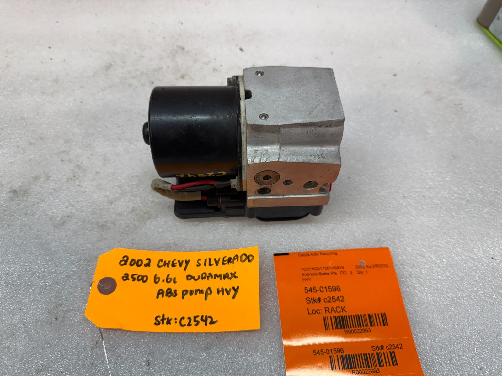 01 02 Chevrolet GMC SILVERADO 2500 6.6 ABS ANTI LOCK BRAKE PUMP MODULE HVY