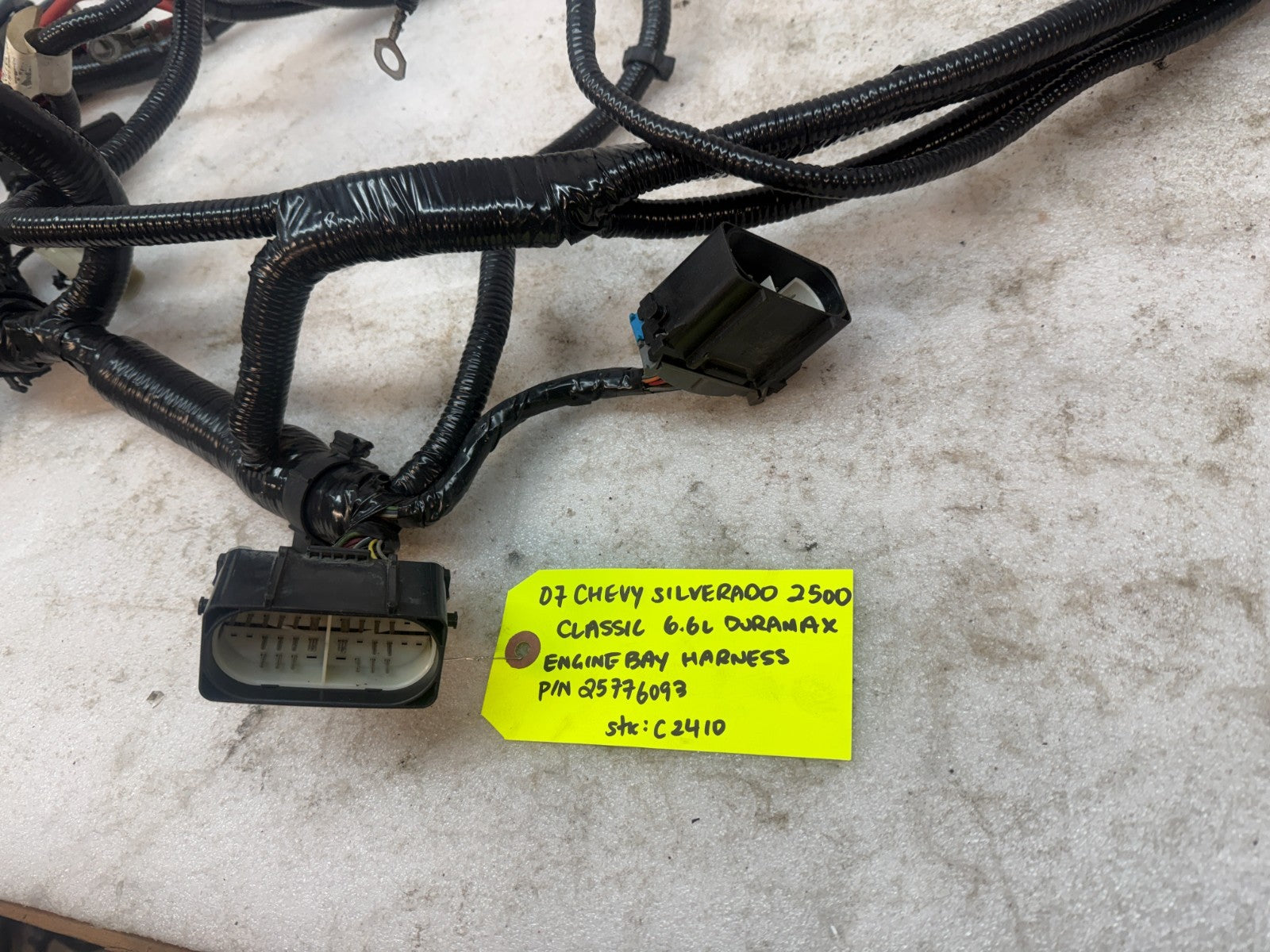 06 07 GMC CHEVROLET 2500HD DURAMAX 6.6 LBZ ENGINE BAY MOTOR WIRING HARNESS LOOM