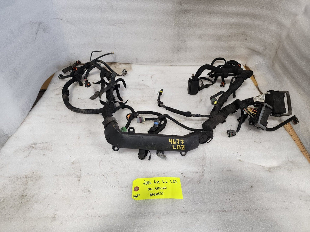 06 07 GMC CHEVROLET 2500HD DURAMAX 6.6 LBZ ENGINE MOTOR WIRING HARNESS LOOM
