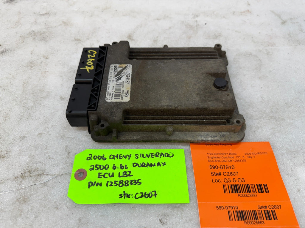 06 07 Chevrolet GMC 2500HD DURAMAX 6.6 LBZ ECM ECU ENGINE COMPUTER 12604137