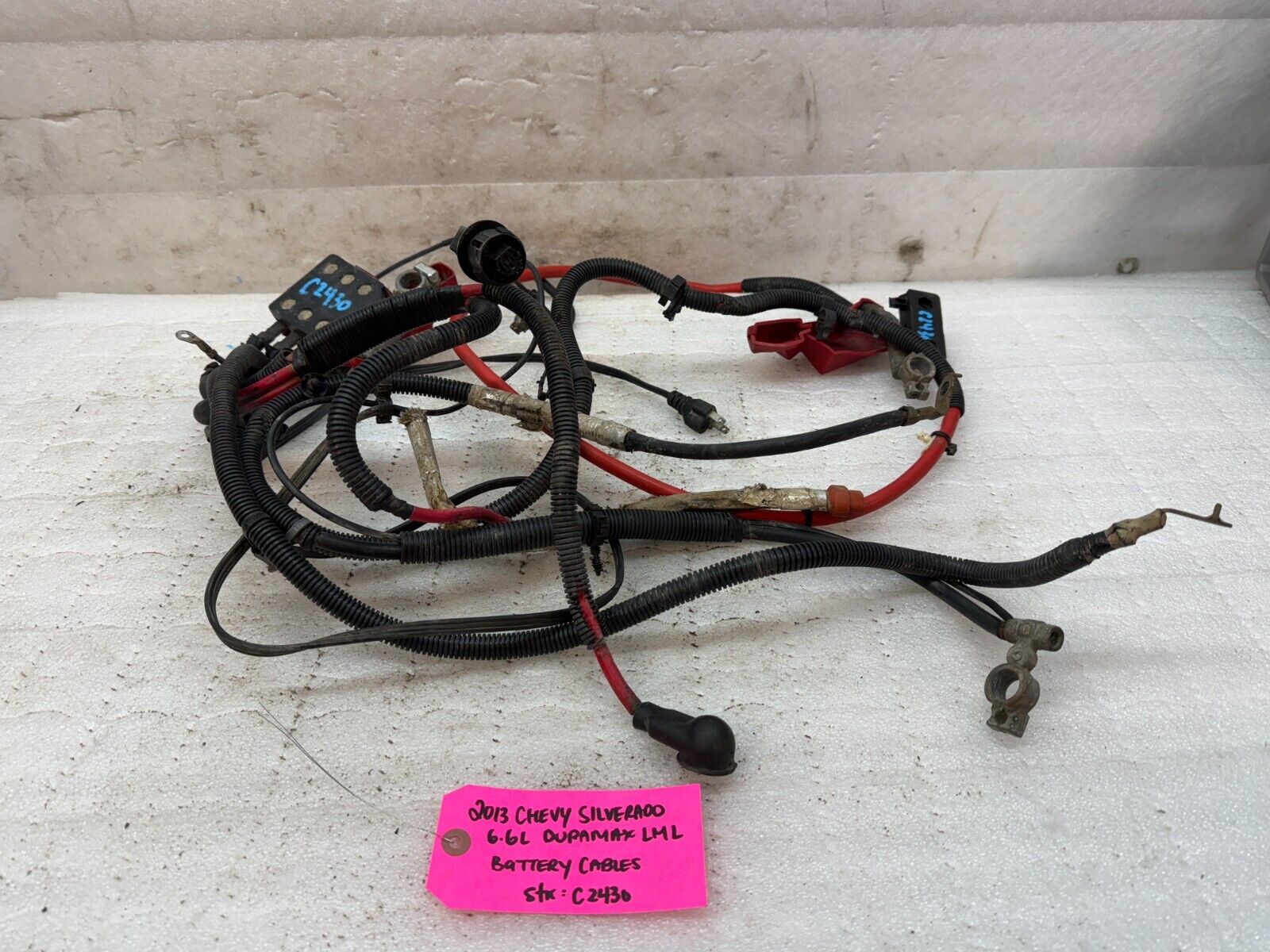 11-14 GMC CHEVROLET SILVERADO 2500HD 3500HD 6.6 LML OEM POSITIVE BATTERY CABLES