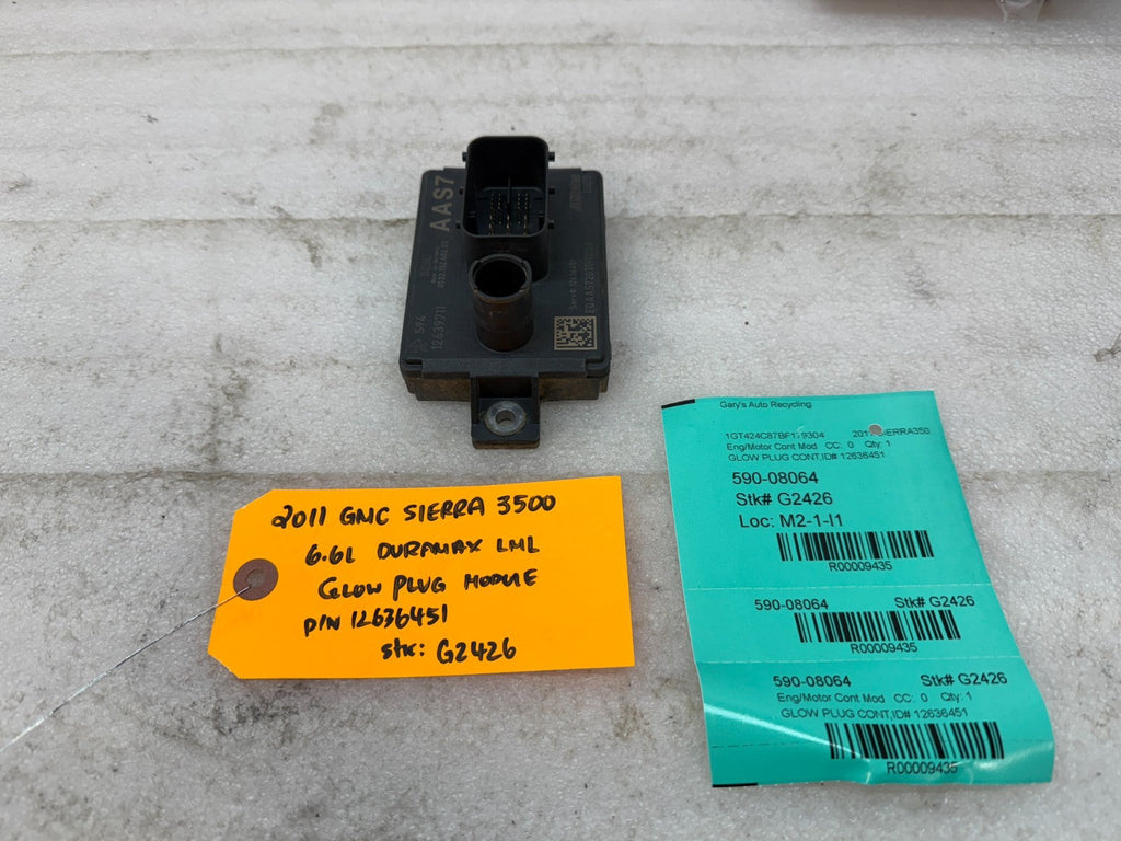 10-12 GMC SIERRA 3500 6.6L DURAMAX LGH LML GLOW PLUG CONTROL MODULE OEM 12636451