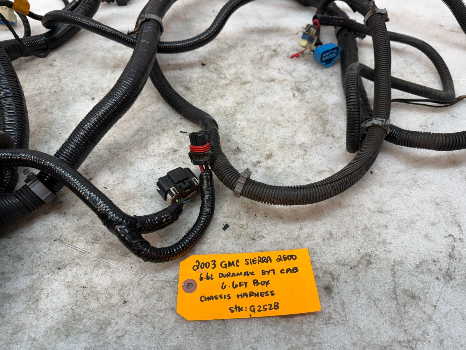 01-04 Chevrolet GMC 2500HD 3500 6.6 4wd EXT CAB SHORT BOX CHASSIS WIRING HARNESS