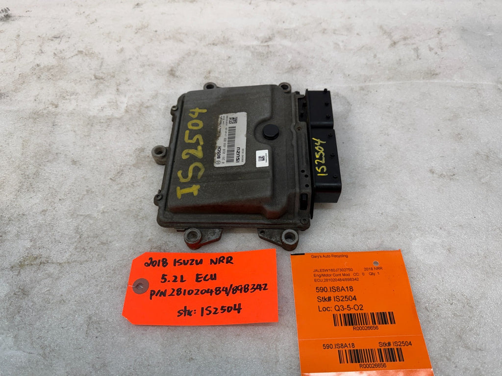 18 ISUZU NRR NPR NQR 5.2 ENGINE COMPUTER CONTROL MODULE ECM ECU 281020484