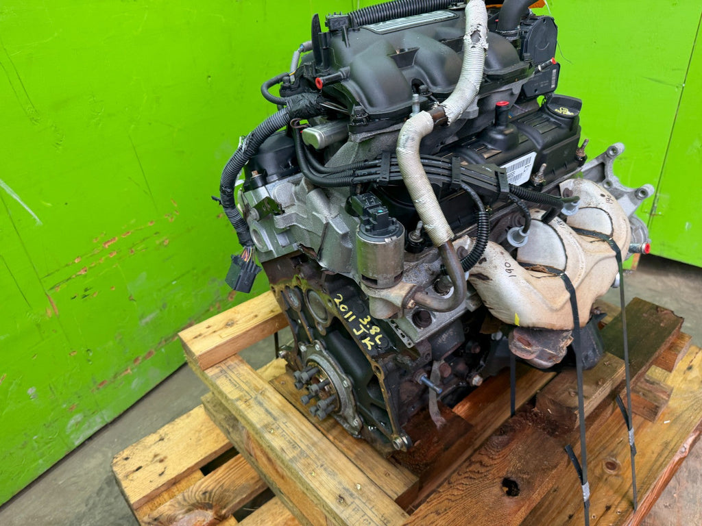 11 JEEP WRANGLER JK 3.8 COMPLETE ENGINE MOTOR ASSEMBLY 07-11