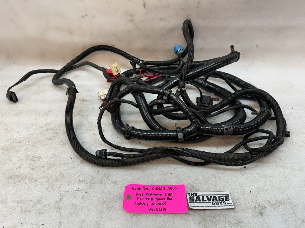 06 07 Chevrolet GMC 2500HD 3500 4wd EXT CAB SHORT BOX CHASSIS WIRING HARNESS