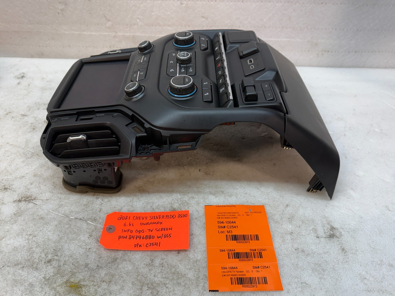 21 GMC CHEVROLET 2500 3500 SIERRA GPS NAVIGATION DISPLAY SCREEN CONTROL 84746880