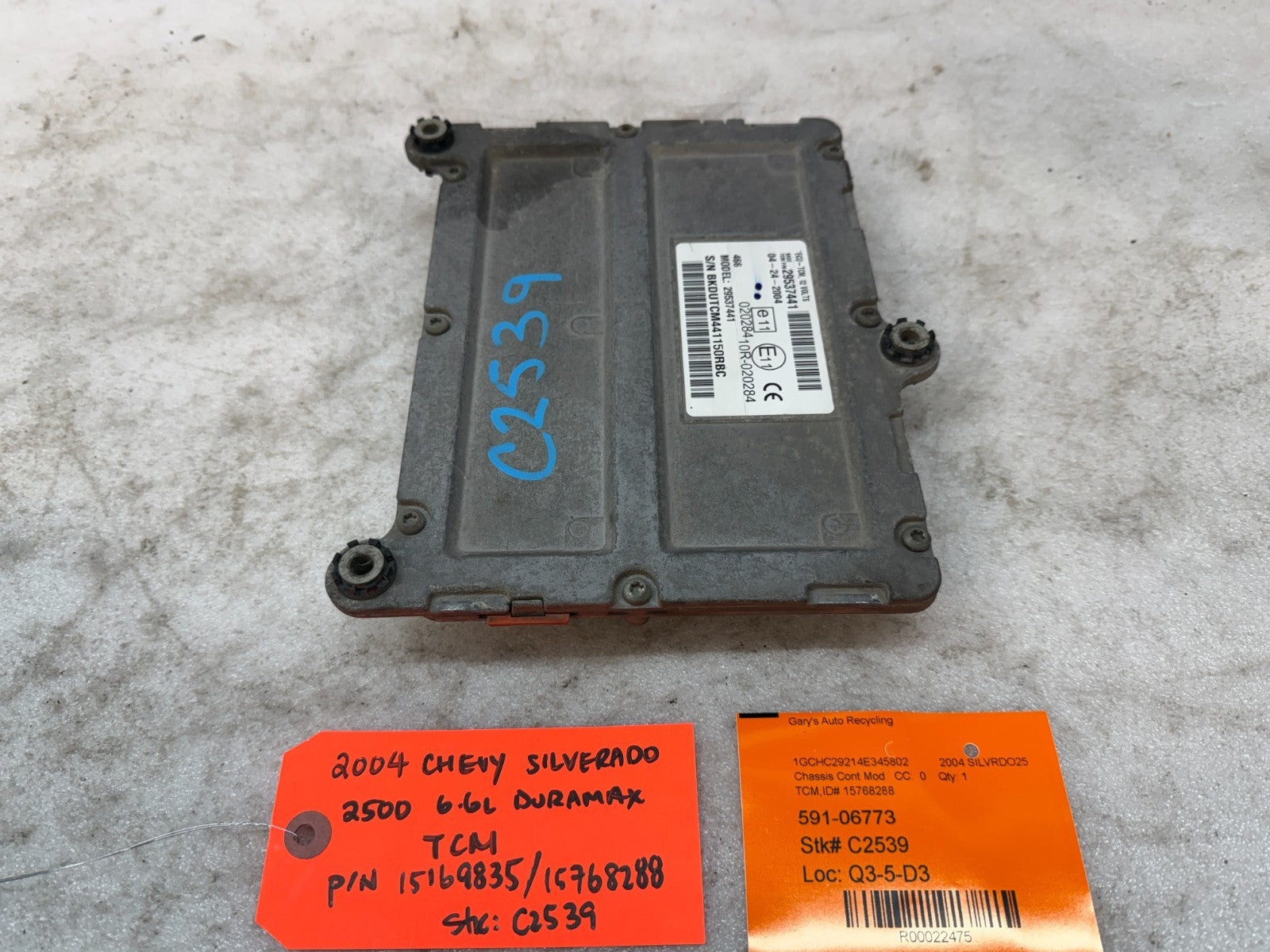 04 Chevrolet GMC SILVERADO 6.6 TCM TCU TRANSMISSION COMPUTER ALLISON 29537441