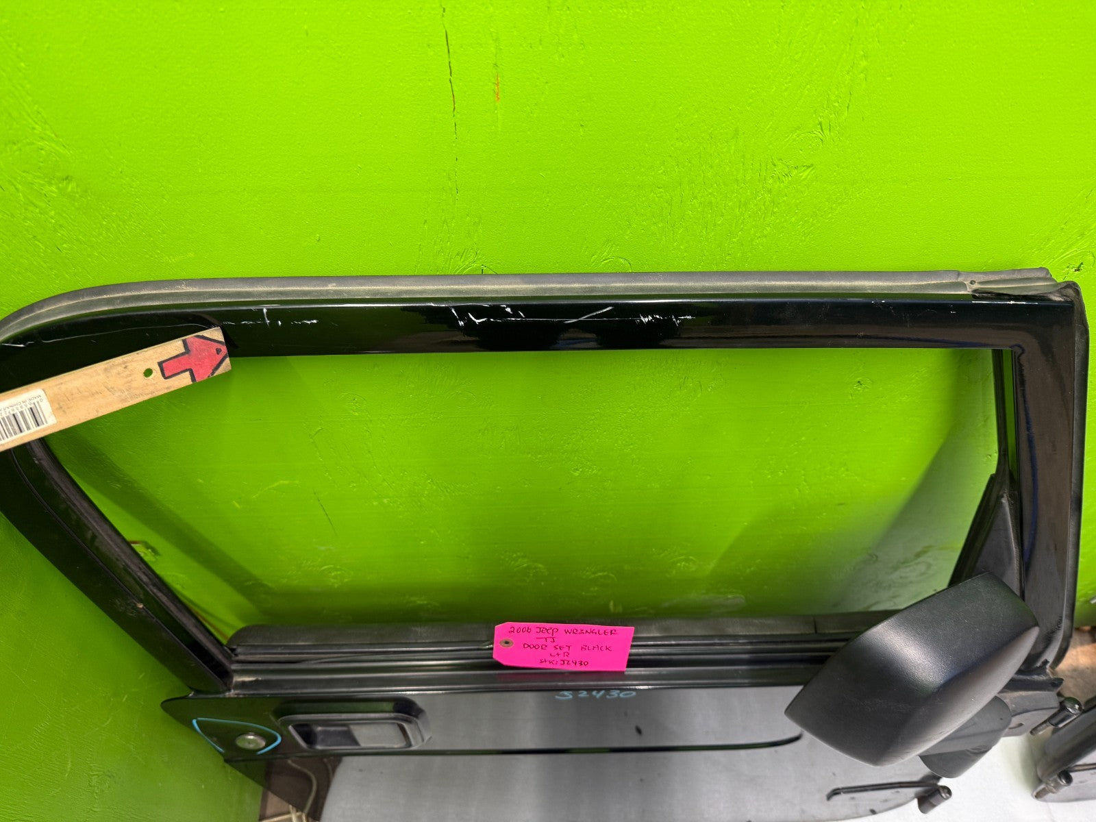 06 JEEP WRANGLER TJ LJ OEM FULL HARD DOORS COMPLETE KEY MIRRORS BLACK 97-06