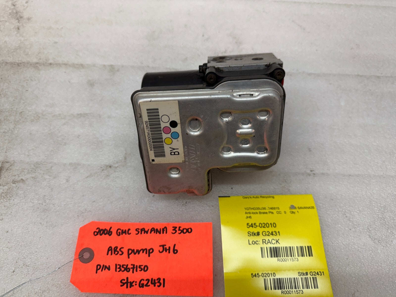 04-07 Chevrolet GMC SAVANA EXPRESS ABS ANTI LOCK BRAKE PUMP MODULE JH6 13567150