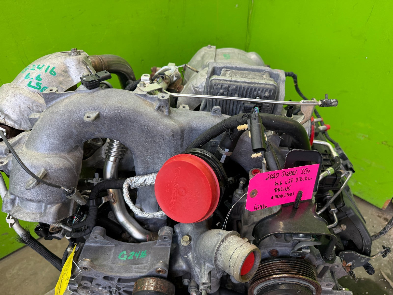 17-25 GMC SIERRA 2500HD 3500 DIESEL 6.6 L5P ENGINE MOTOR COMPLETE STUDDED