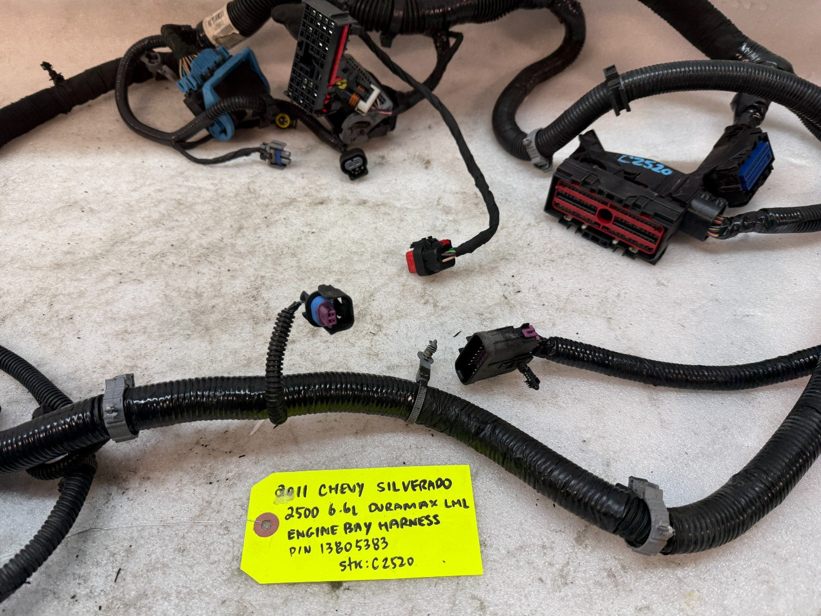 11 GMC SIERRA CHEVROLET SILVERADO 3500HD DURAMAX 6.6 LML ENGINE WIRING HARNESS