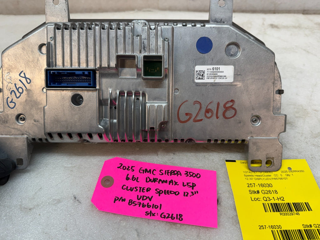 22-26 GMC 2500 3500 SIERRA 6.6 DIGITAL DASH GAUGE CLUSTER 12.3" UDV 85766101