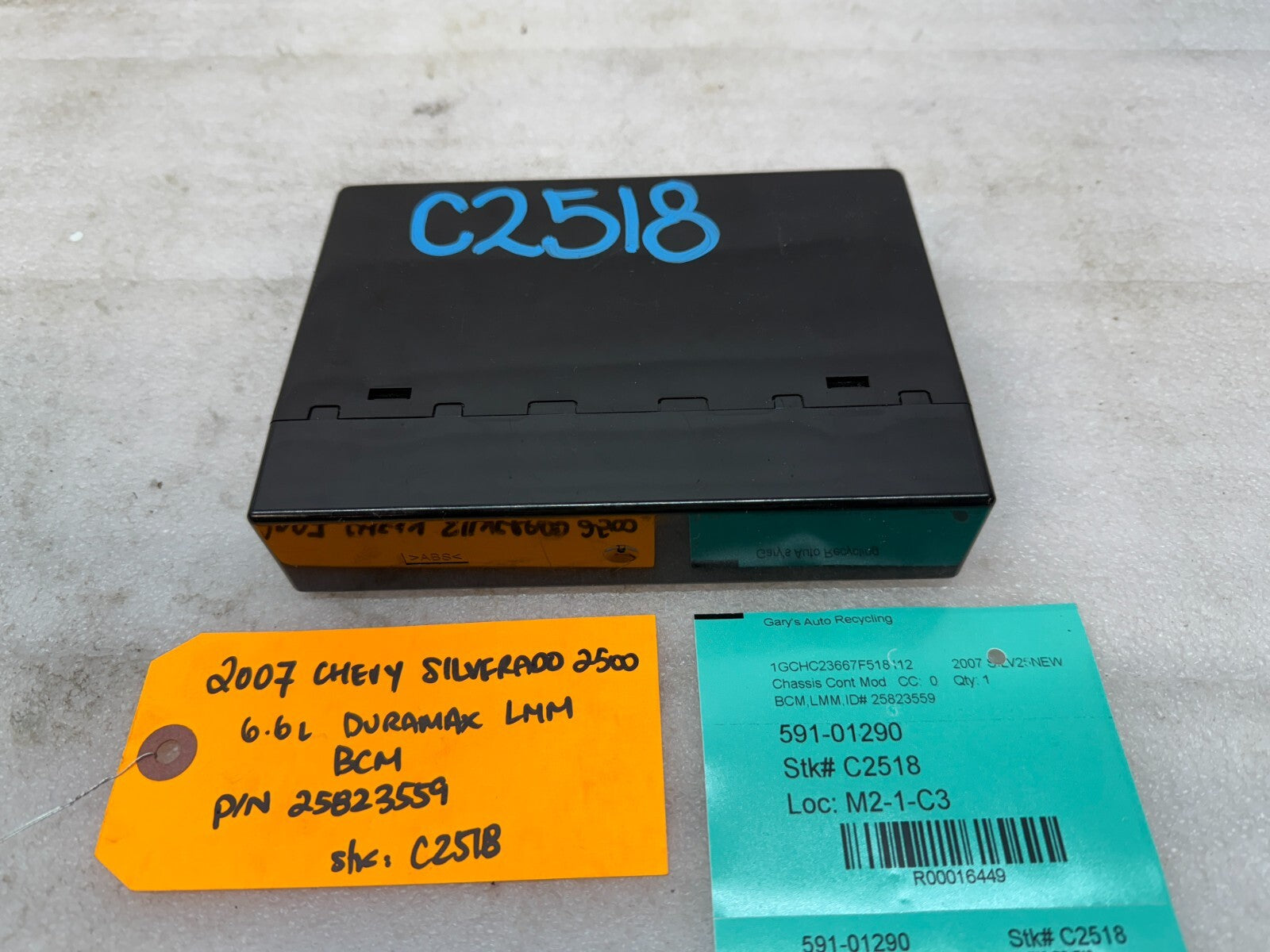 08 09 10 Chevrolet GMC DURAMAX LMM 6.6 BCM BODY CONTROL MODULE 25823559