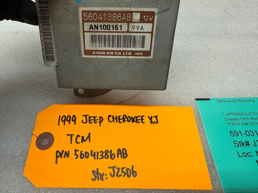 99 JEEP CHEROKEE XJ 4.0 AUTOMATIC TRANSMISSION COMPUTER TCM TCU 56041386AB