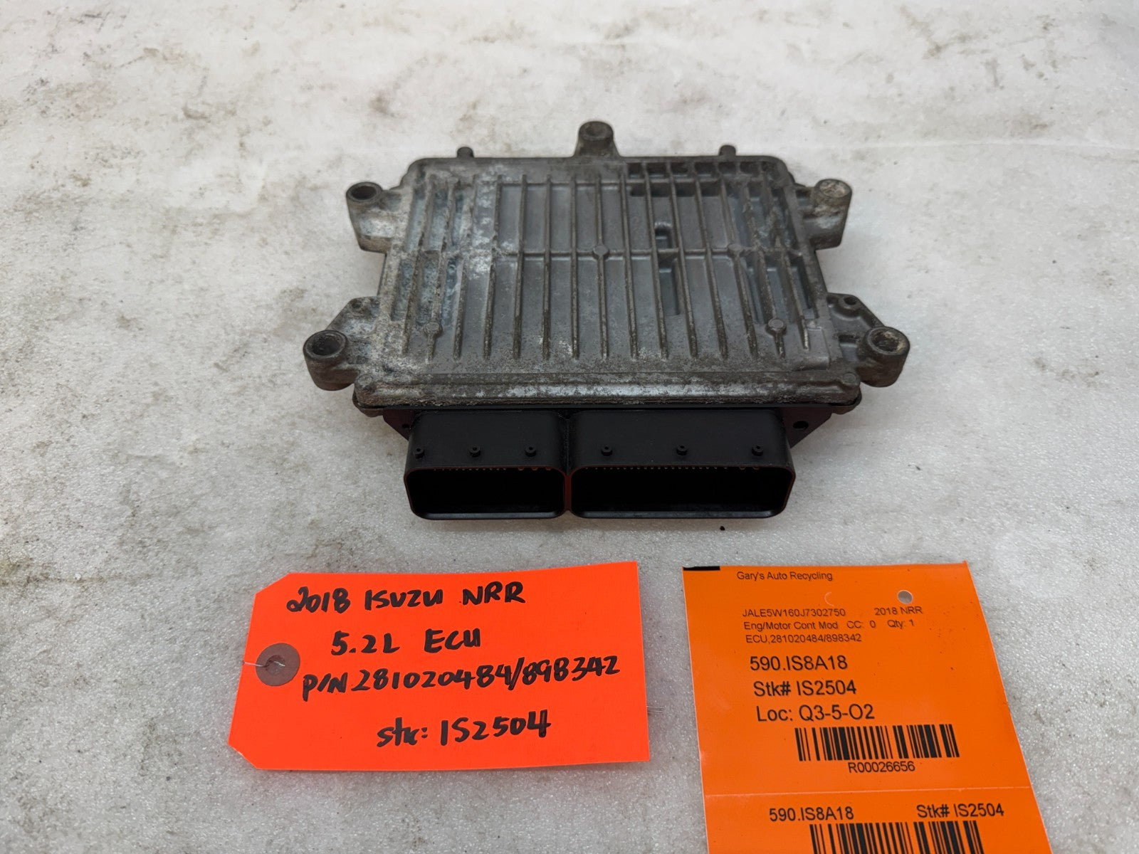 18 ISUZU NRR NPR NQR 5.2 ENGINE COMPUTER CONTROL MODULE ECM ECU 281020484