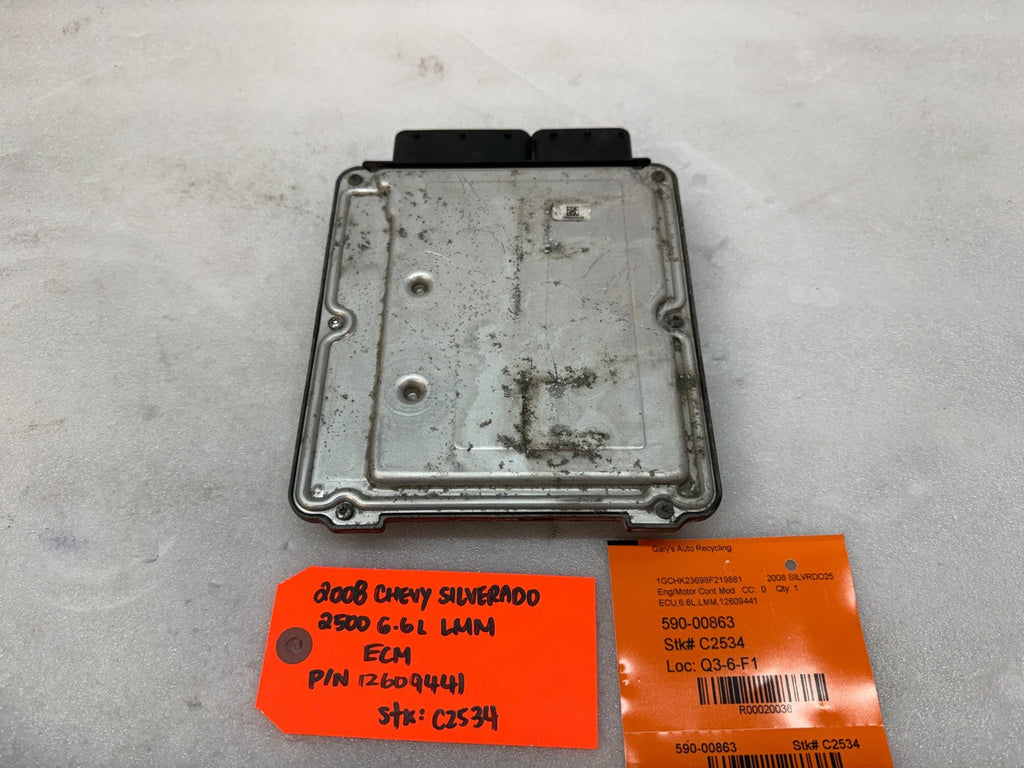 08 09 10 Chevrolet GMC 2500HD DURAMAX 6.6 LMM ECM ECU ENGINE COMPUTER 12609441