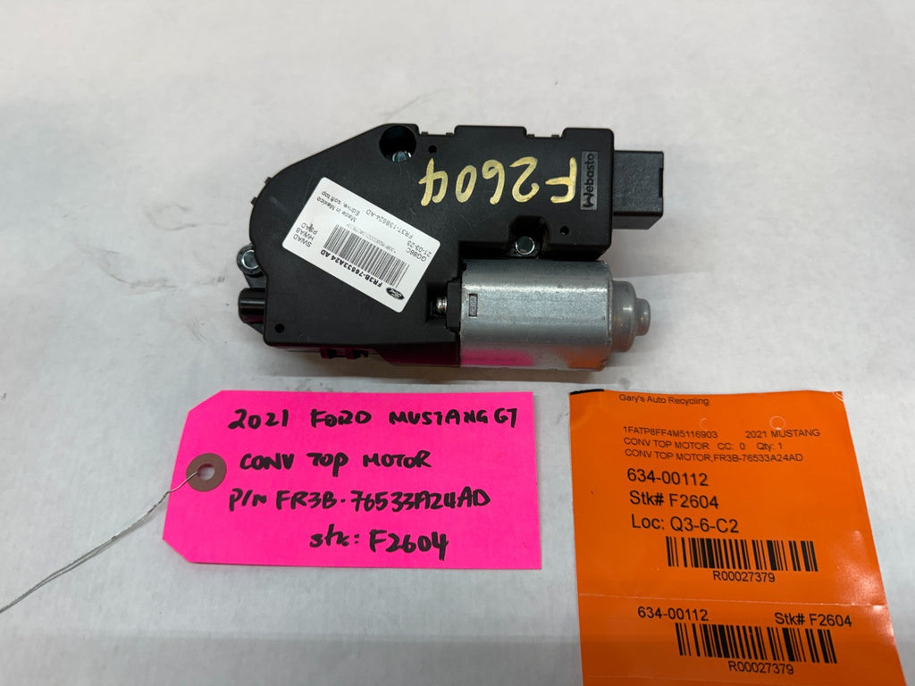 15-23 FORD MUSTANG 5.0 GT S550 LEFT RIGHT POWER ROOF TOP MOTOR FR3B-76533A24AD