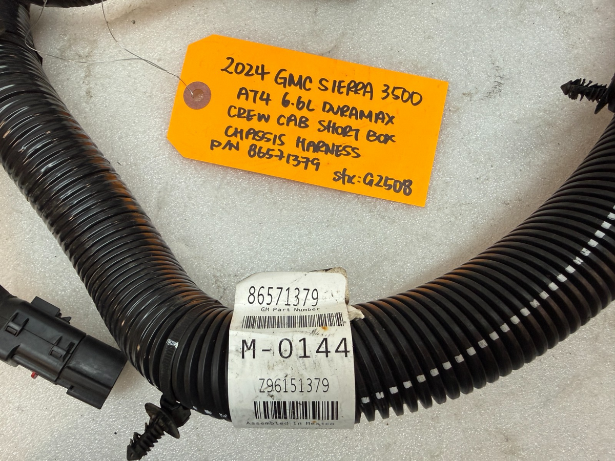24 Chevrolet GMC 2500 3500 4wd L5p CREW CAB SHORT BOX SRW CHASSIS WIRING HARNESS