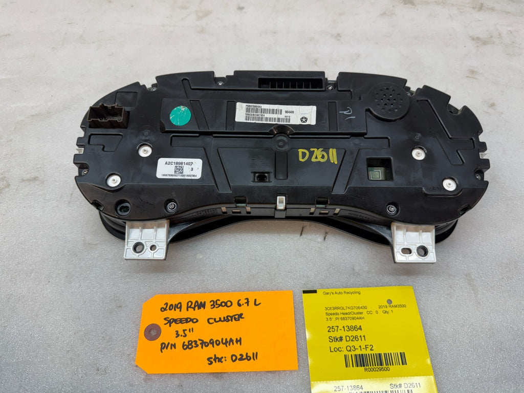 19-24 RAM 2500 3500 6.7 DIESEL METRIC SPEEDOMETER GAUGE CLUSTER 49K 68370904AH
