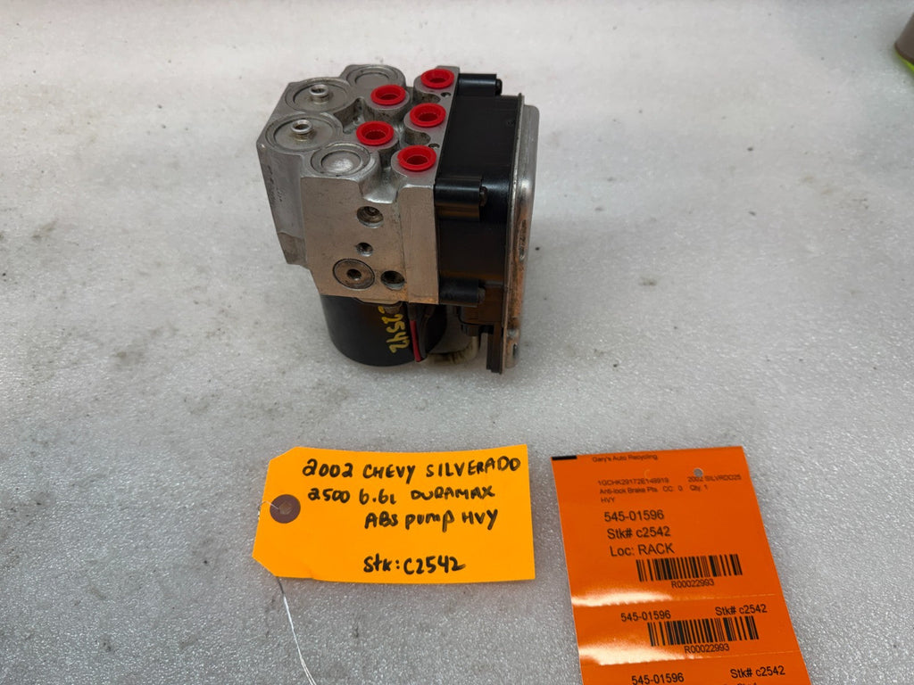 01 02 Chevrolet GMC SILVERADO 2500 6.6 ABS ANTI LOCK BRAKE PUMP MODULE HVY