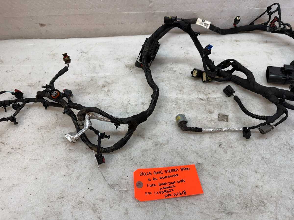 2025 GMC Sierra 3500HD 6.6L Duramax Left Injector Wiring Harness OEM 12739522