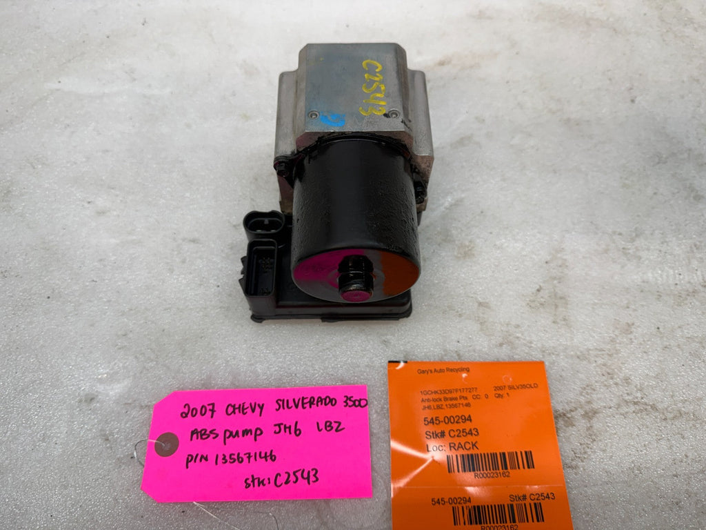 03-07 Chevrolet GMC SILVERADO 2500 6.6 ABS ANTI LOCK BRAKE PUMP MODULE 13567146