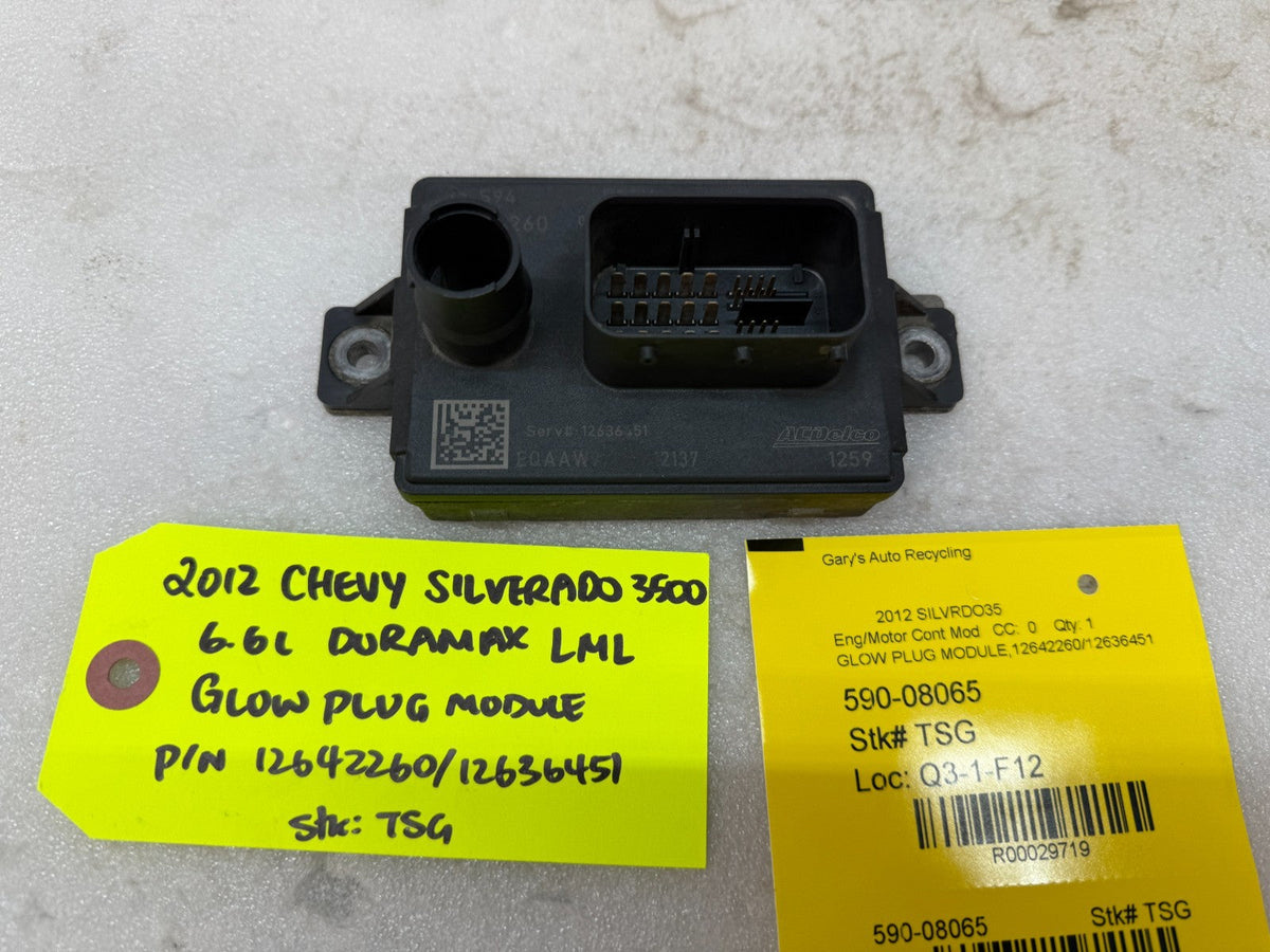 11-14 GMC CHEVROLET SILVERADO 3500HD 6.6 LML OEM GPM GLOW PLUG MODULE 12654071