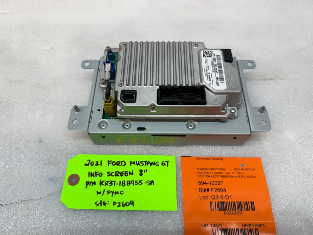 21 FORD MUSTANG GT OEM 8.0 RADIO NAVIGATION SCREEN SYNC 3 APIM KR3T-18B955-SA